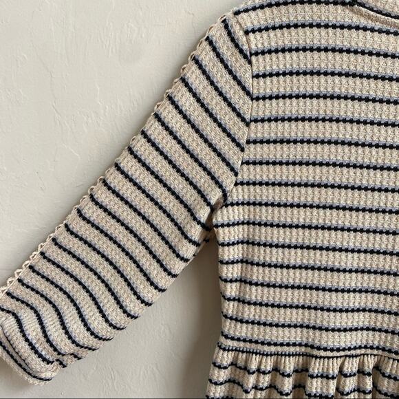 Anthropologie RO & DE Nori Stripe Waffle Knit Top - Picture 5 of 9